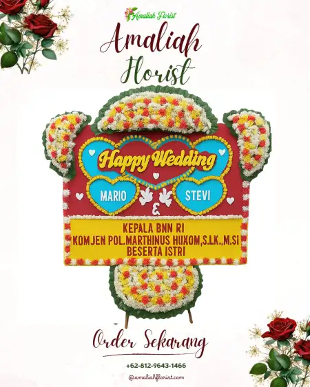 Papan Bunga Pernikahan Landasan Ulin Timur